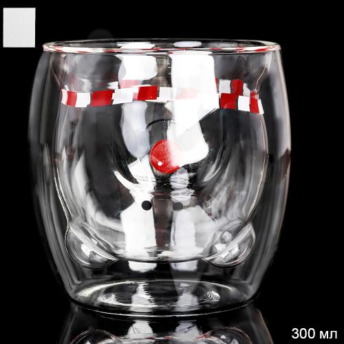 Стакан 300 мл с двойными стенками Мишка с шарфом / LCWB6000 /уп 100/ 