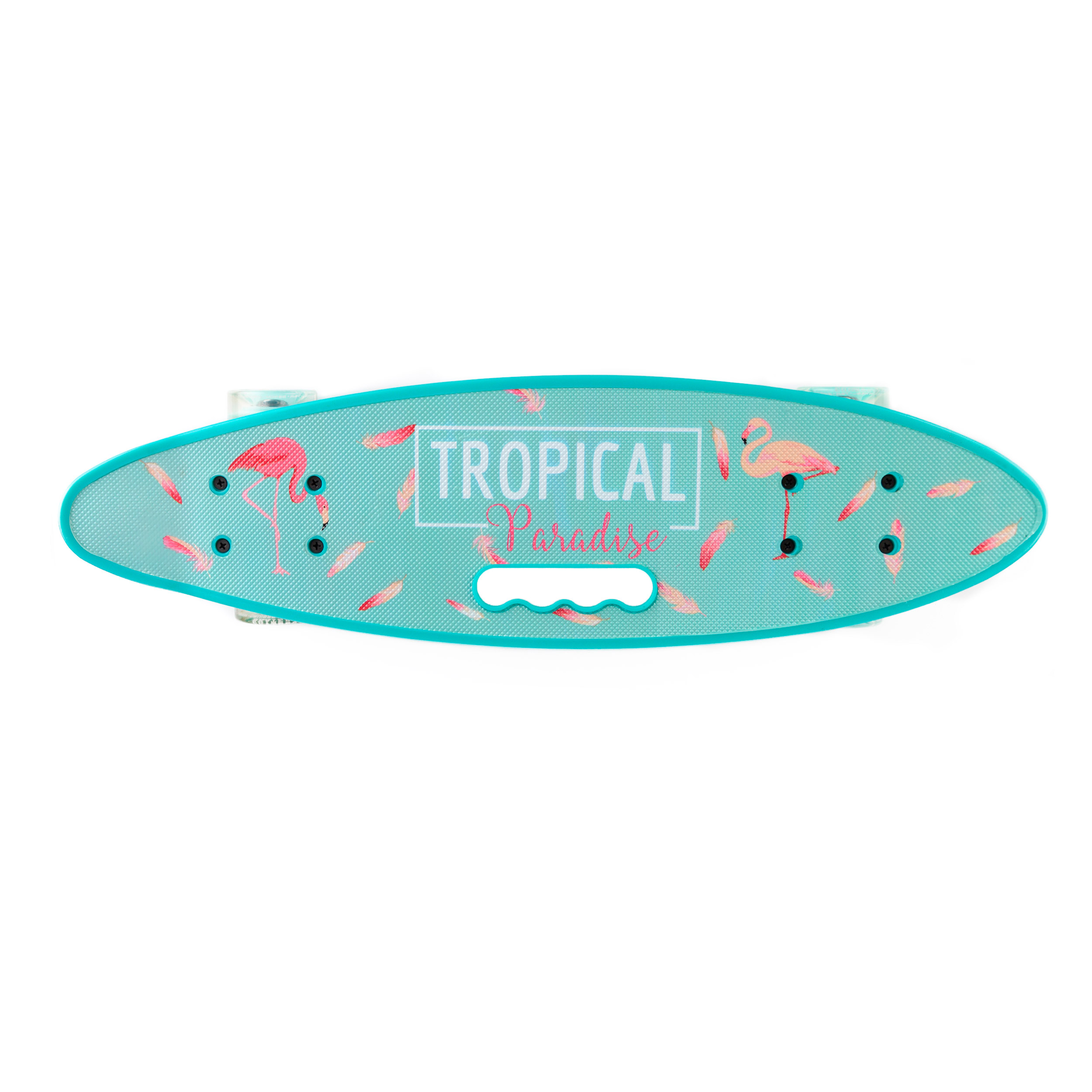 Лонгборд / GT31+7 /уп 8/ граффити Тропики, светятся колеса