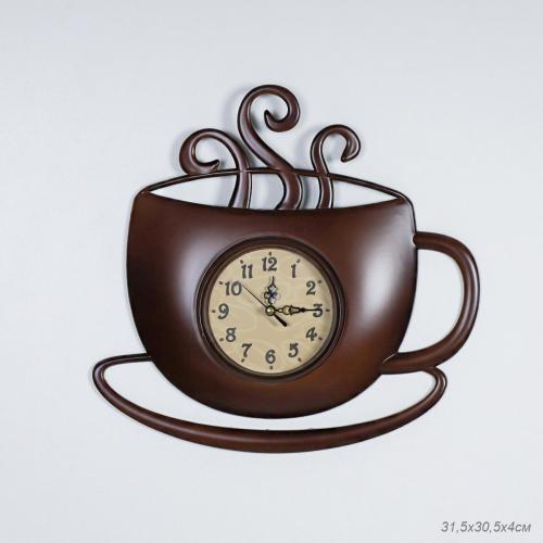 Часы настенные Чашка с кофе 31,5х30,5 см / 2979 /уп 30/