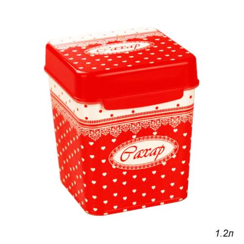 Банка с ложкой 1,2 л Уют / М4822 /уп 12/ сахар