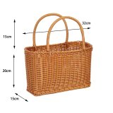 Корзина плетеная пластик 32x15x20 см / SGS-01 /уп 50/