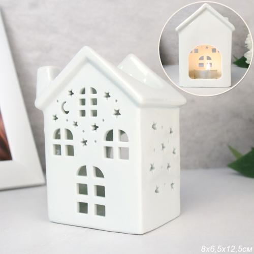 Аромалампа Домик 12 см / 924 /уп 96/белая