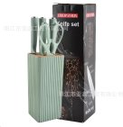 Набор кухонных ножей на подставке 7 предметов / YX-171 /уп 20/