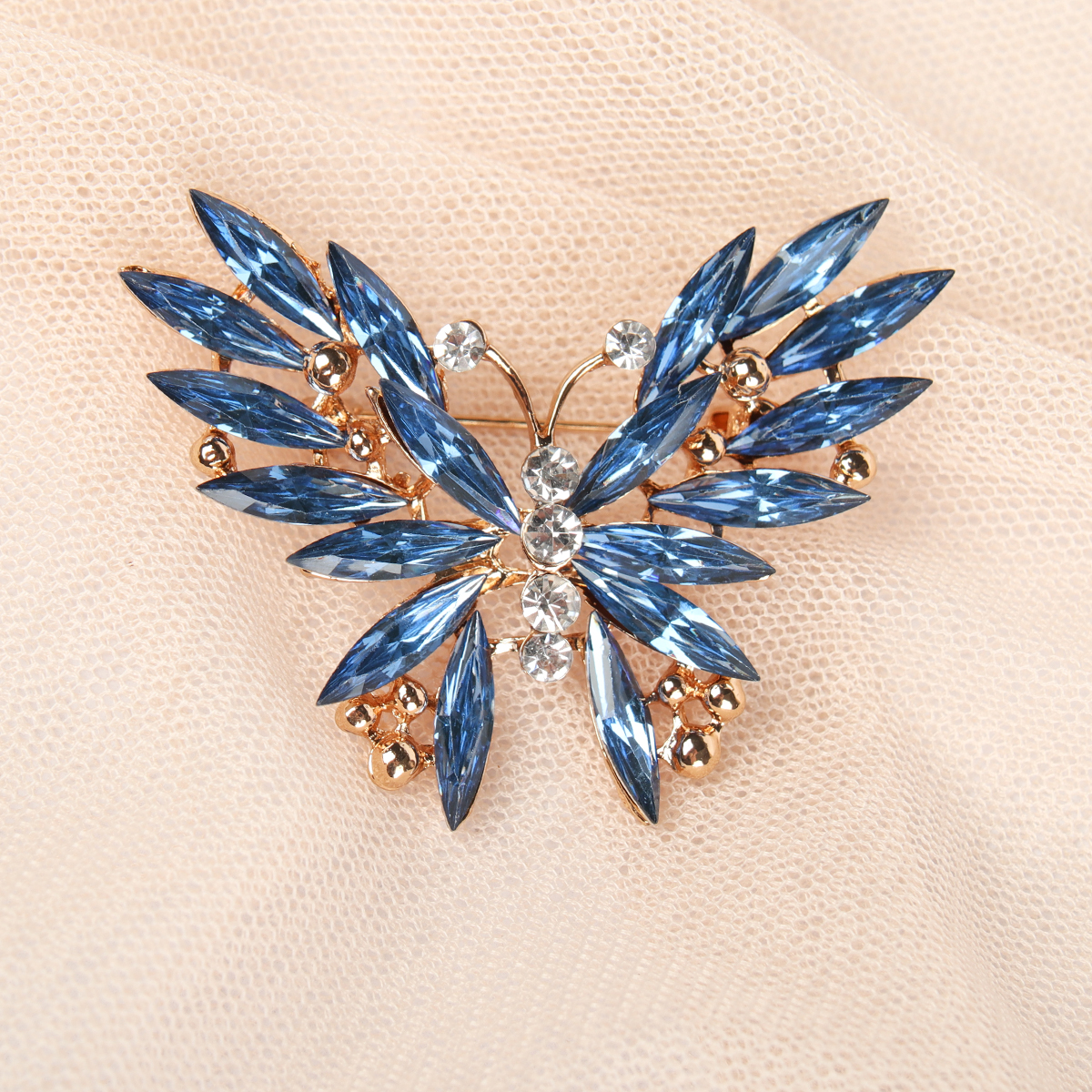 Брошь Бабочка 9 см / 38B-10-2 /уп 420/ (Фиолетовый)