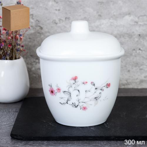 Сахарница 300 мл квадратная / SQFTZ40 (7318) /уп 48/ Серый кустик