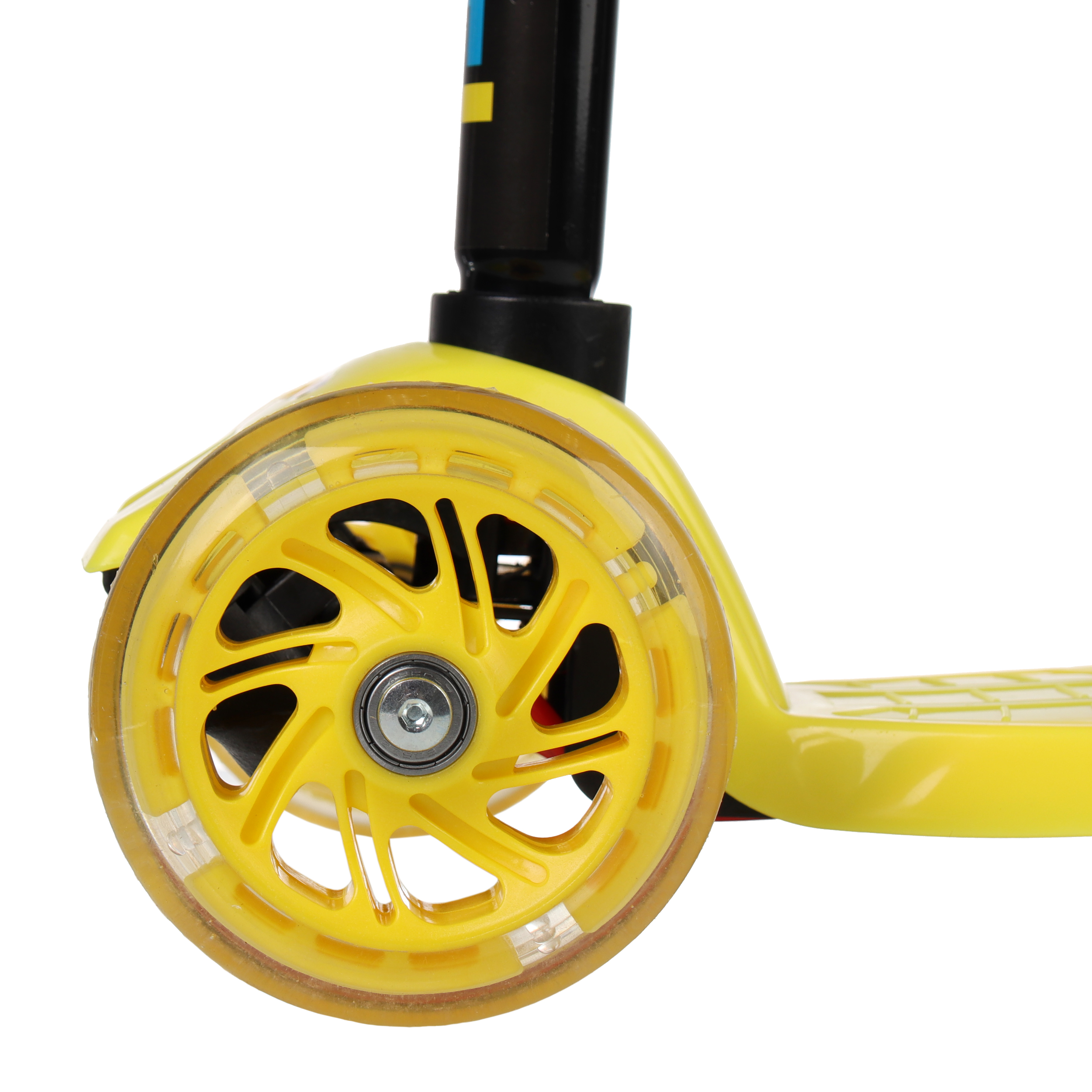 Самокат трехколесный от 3-х лет Yeenot Kids GT4108, до 50кг, вес 2.3кг, свет. колёса PU 116мм ABEC7, жёлтый, БК/уп10/ АКЦИЯ!