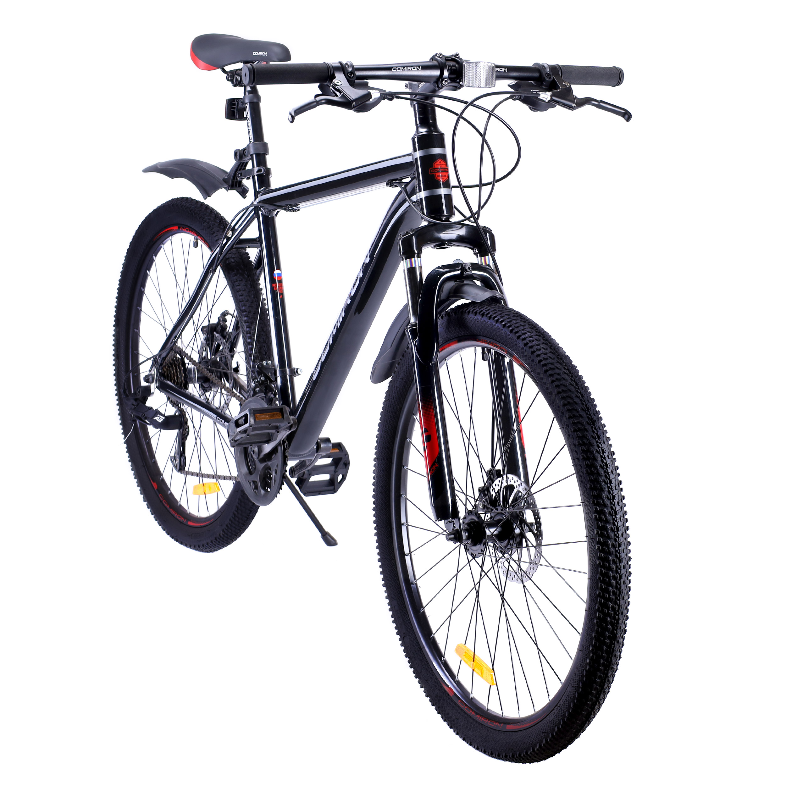Велосипед 26" рама 19" 21sp COMIRON UNIVERSE чёрный глосс серый красный