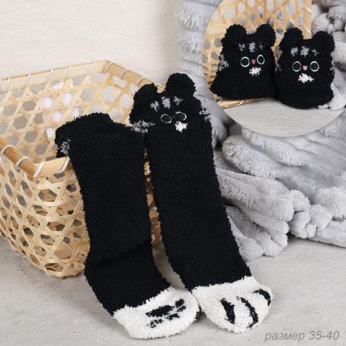 Носки женские флисовые р. 35-40 Лапки новогодний № 5 / MNZ-19/5 /721638