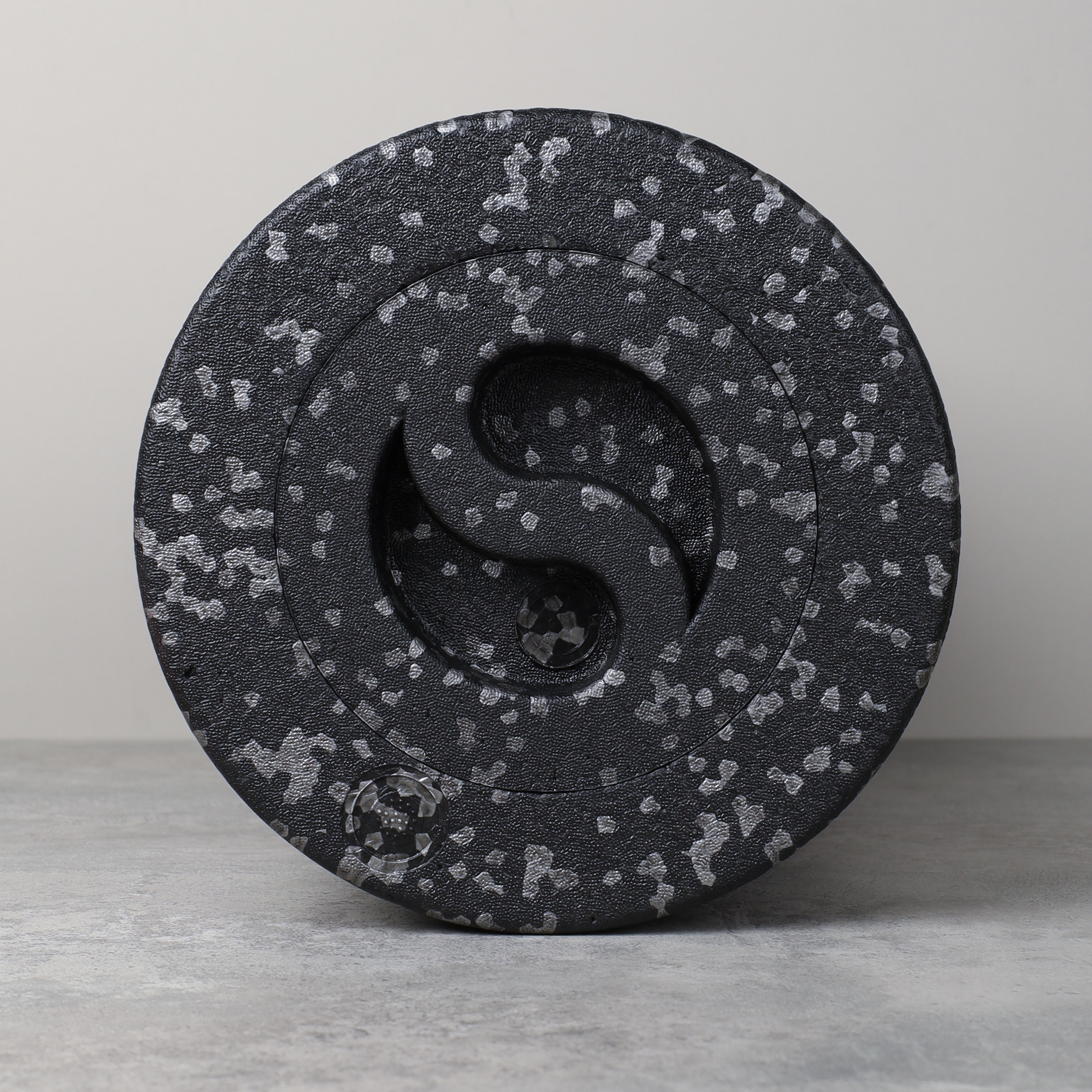 Набор массажный для МФР 5в1 / Ролик 37Х15 / мяч 8см /двойной мяч 16Х8 / массажный конус 9.8Х8  / массажная полусфера 9.8Х4.5 / Black+ Gray /уп 12