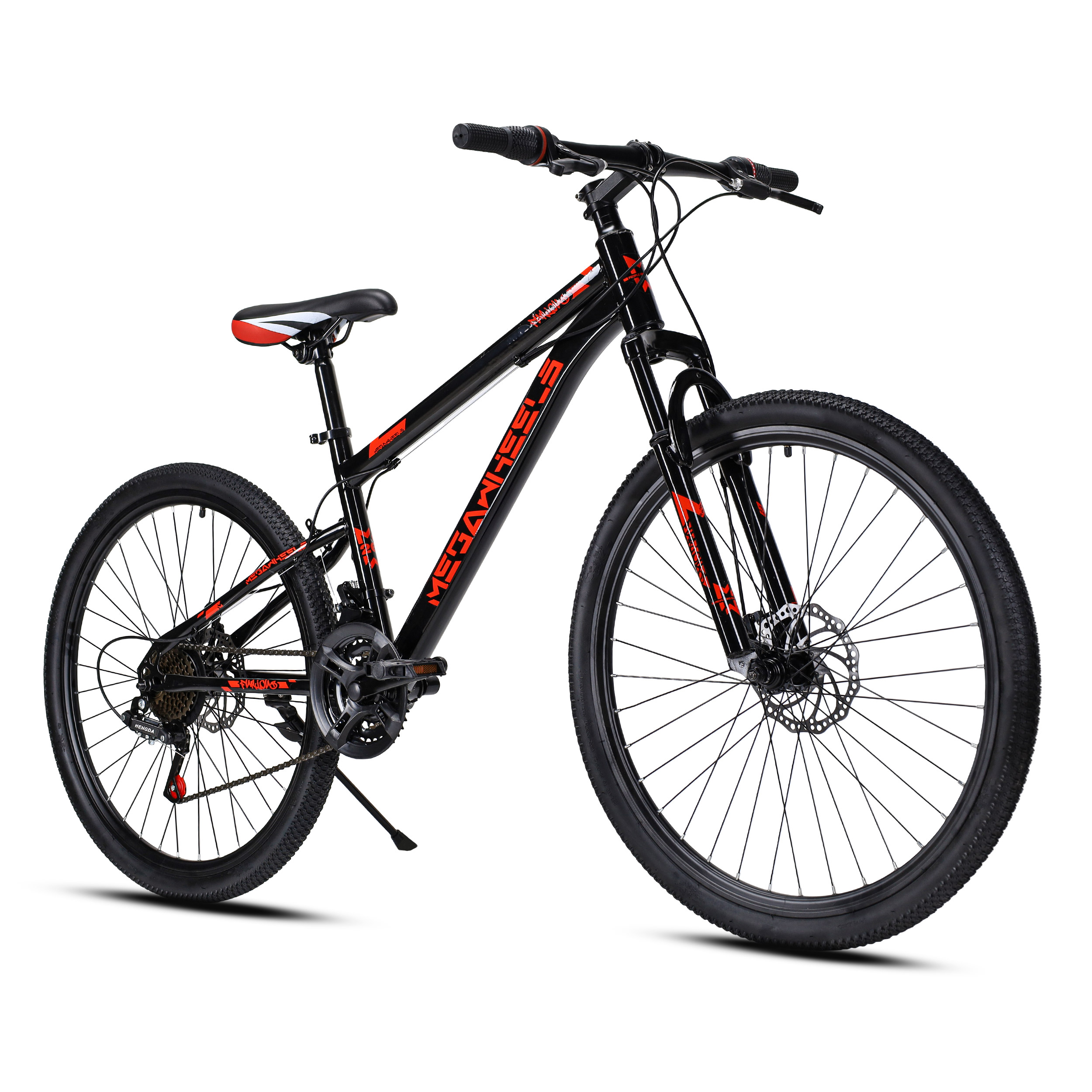Велосипед 26" рама 17" 21sp  MEGAWHEELS FURIOUS чёрный-красный