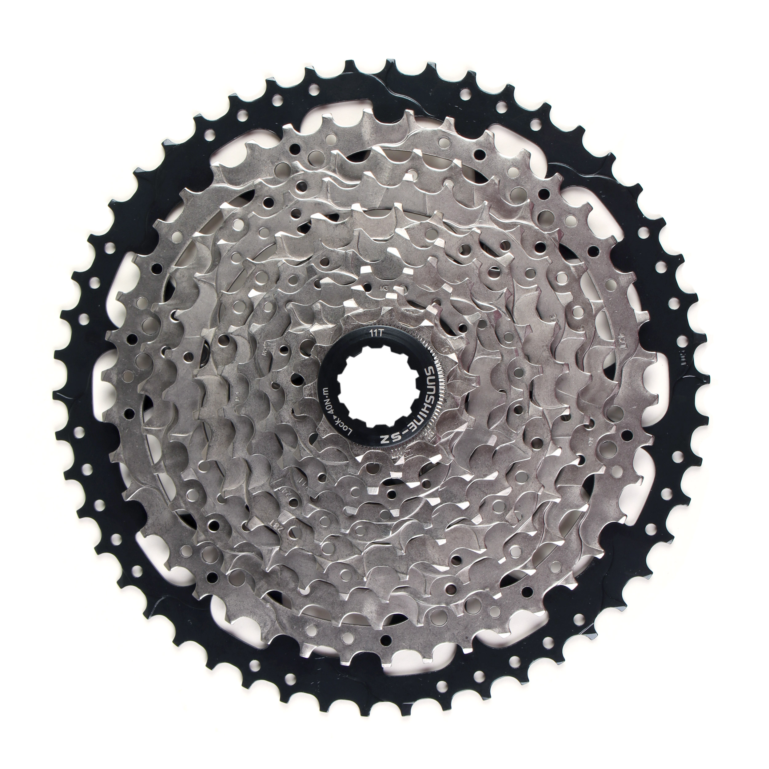 Кассета SUNSHINE MTB. 11 скоростей. 11-50T. HR11-50. никелиров. 2 ALU паука. 565 г /уп 20/