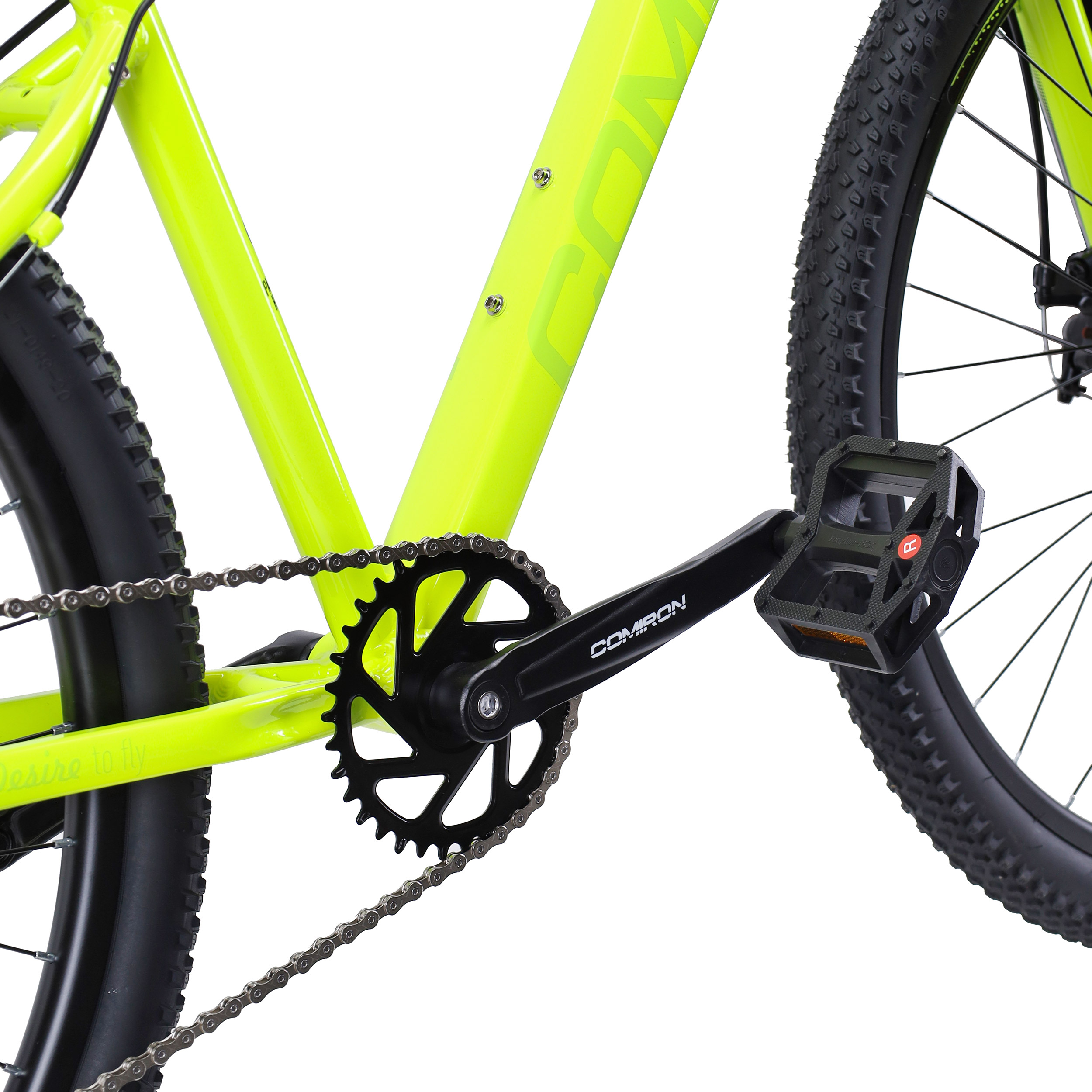Велосипед 27,5" рама 17" 1х10sp COMIRON DESIRE зелёный лайм