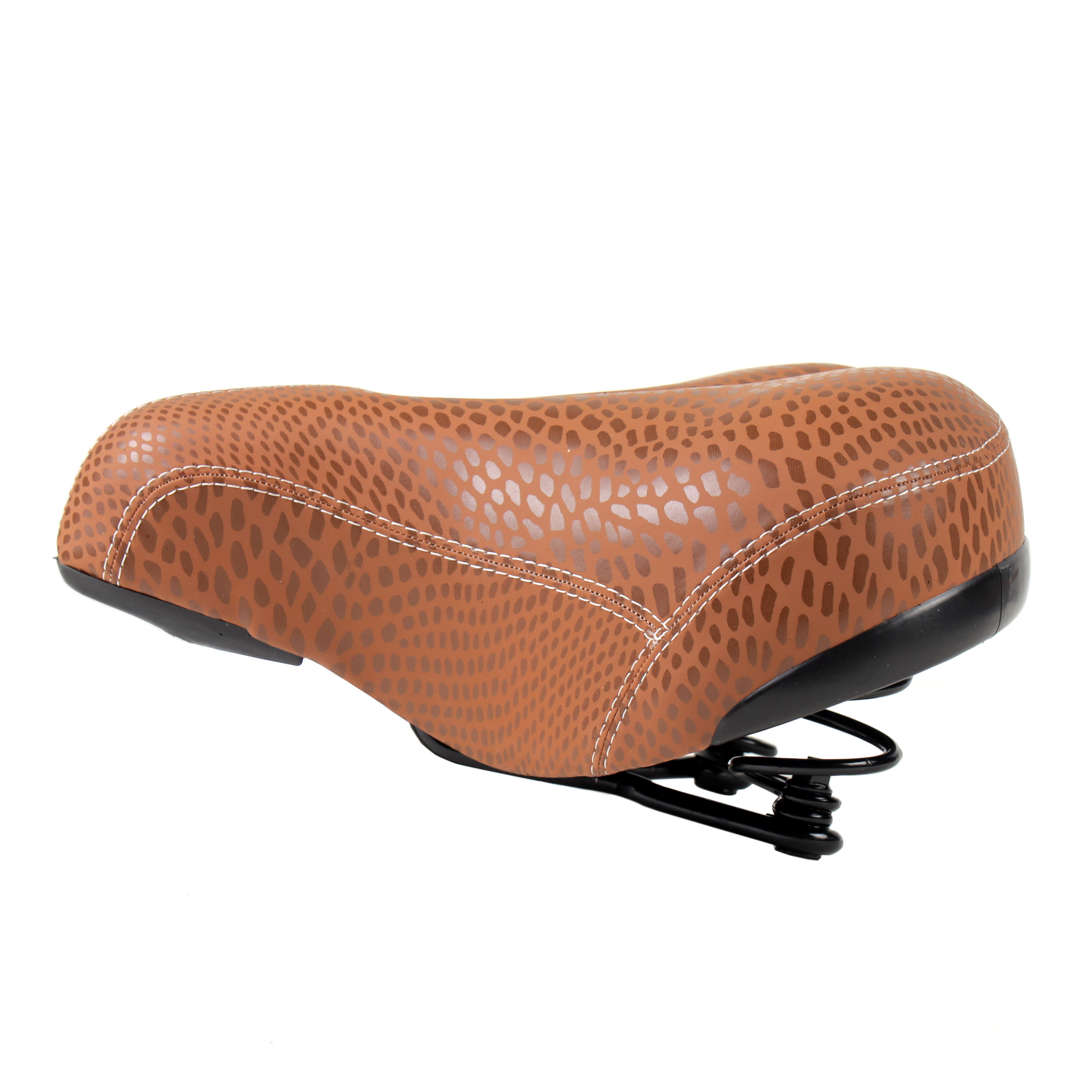 Седло для велосипеда комфортное Krypton HAY-AZ-016, коричневое /уп 25/