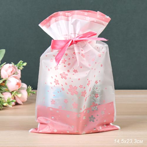 Мешочек подарочный набор 50 штук 15х23 см Цветы / YI1523-8 /уп 30/