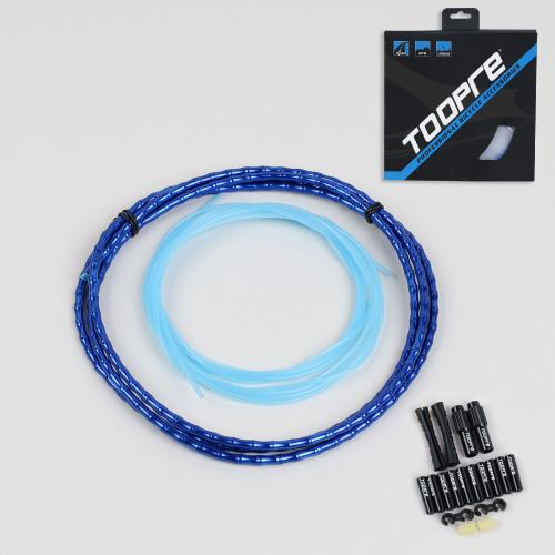 Комплект рубашка и направляющие велосипеда с технологией Fish Bons повышенной прочности. Рубашка/2 направляющие/наконечники/зажимы. TOOPRE. Синий