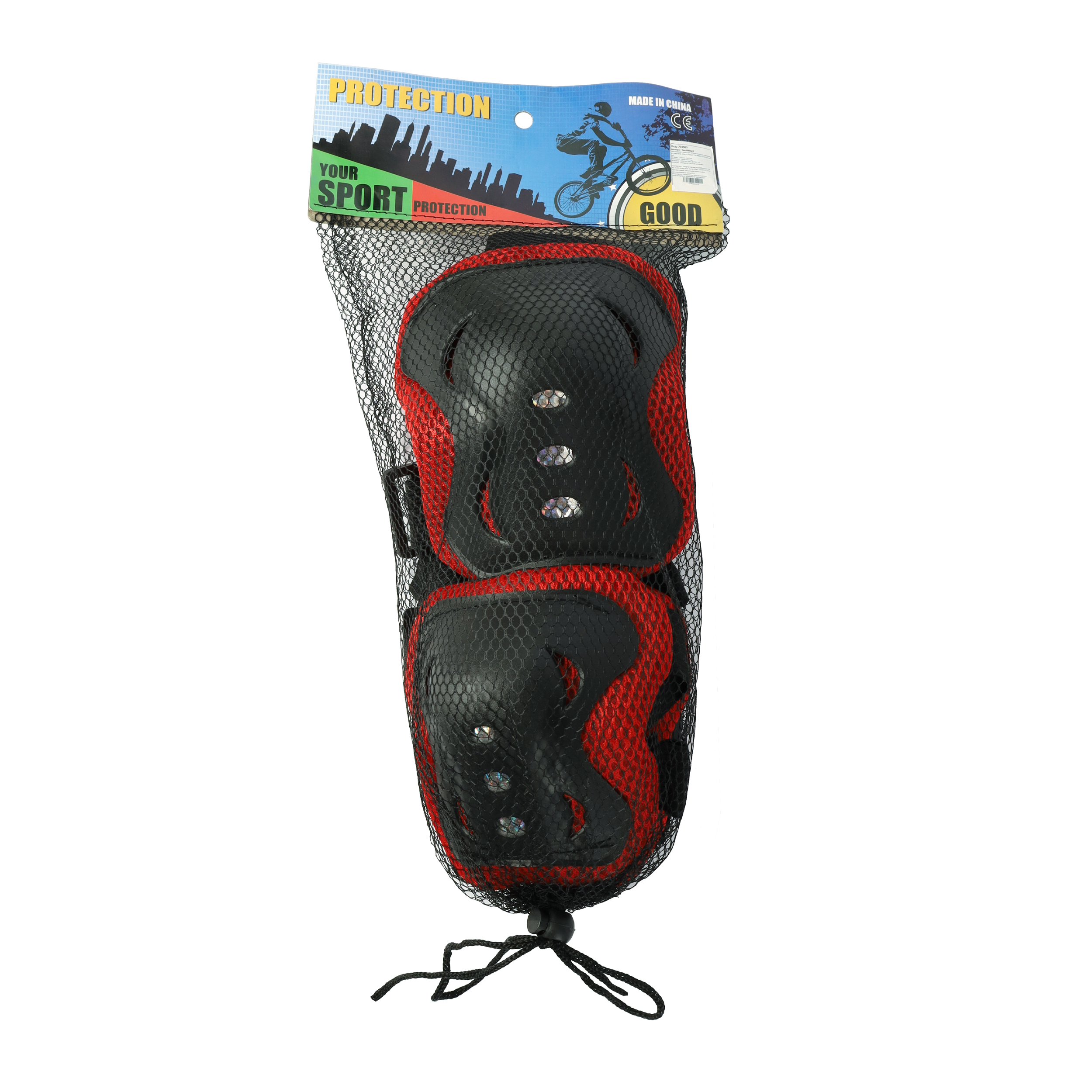 Защита для катания на роликах и велосипеде 6 предметов. 15лет и старше / Yan-58Big-R /уп 30/100/ красный