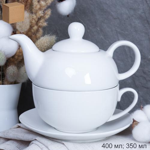 Чайный сервиз 3 предмета чайник 400 мл кружка 350 мл / RD-115 уп 18/