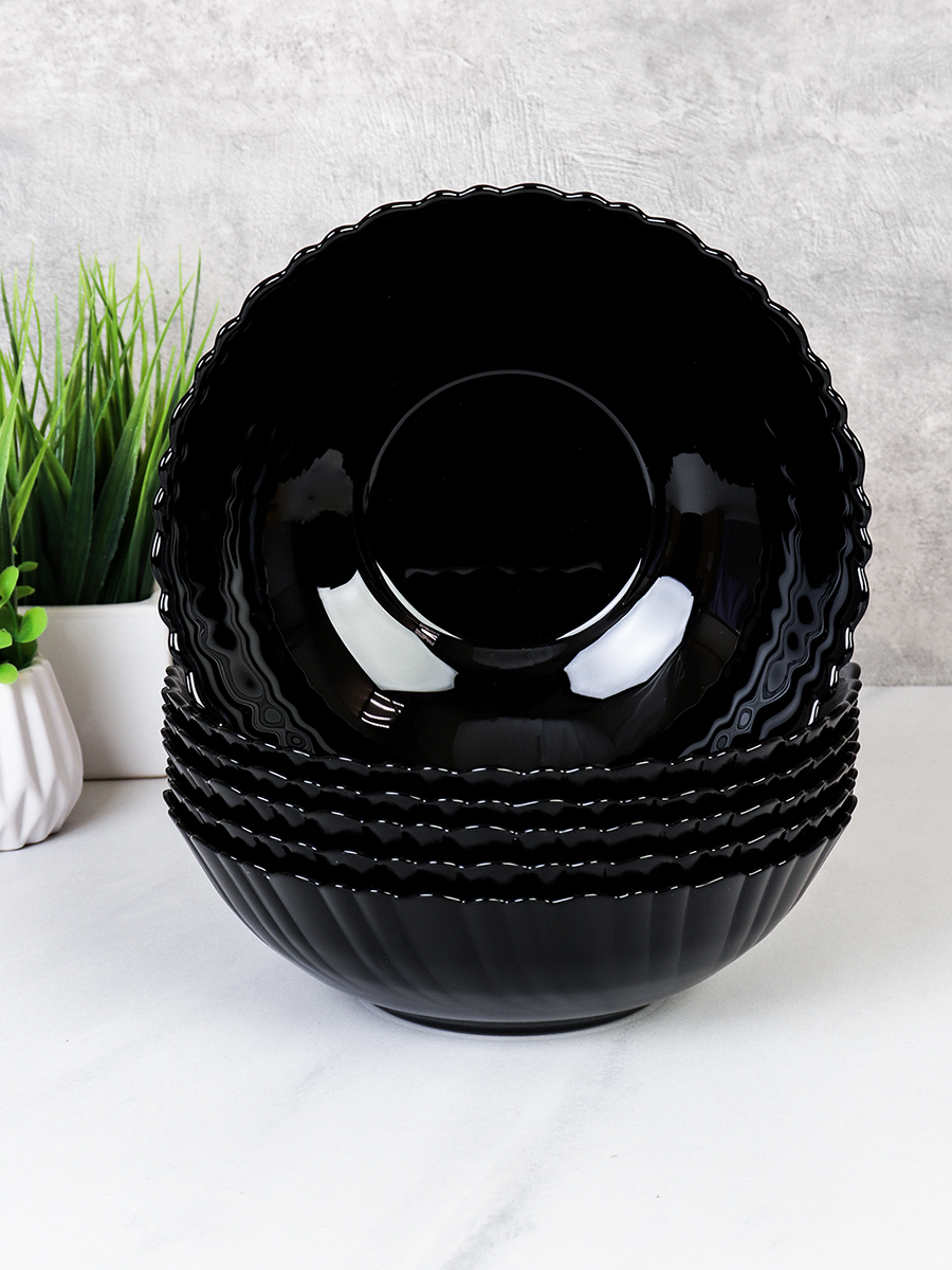 Набор суповых тарелок 6 штук 700 мл Классика Черная / BNTW70T (ЧЕРНЫЙ) /уп 8/