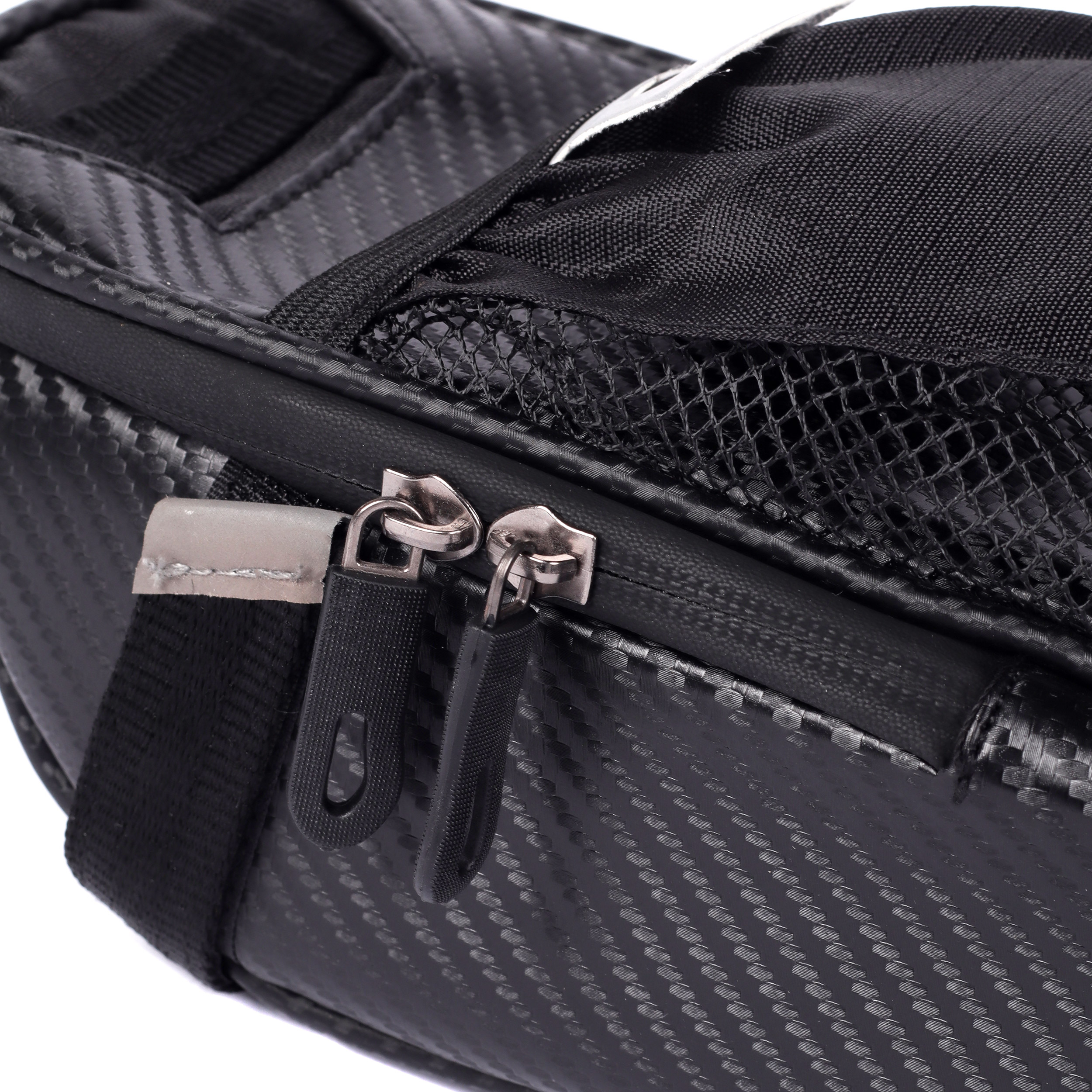 Сумка велосипедная подседельная B-SOUL, отделение на молнии, крепление velcro, 10.5х8х24см, 178гр, Черная /уп50