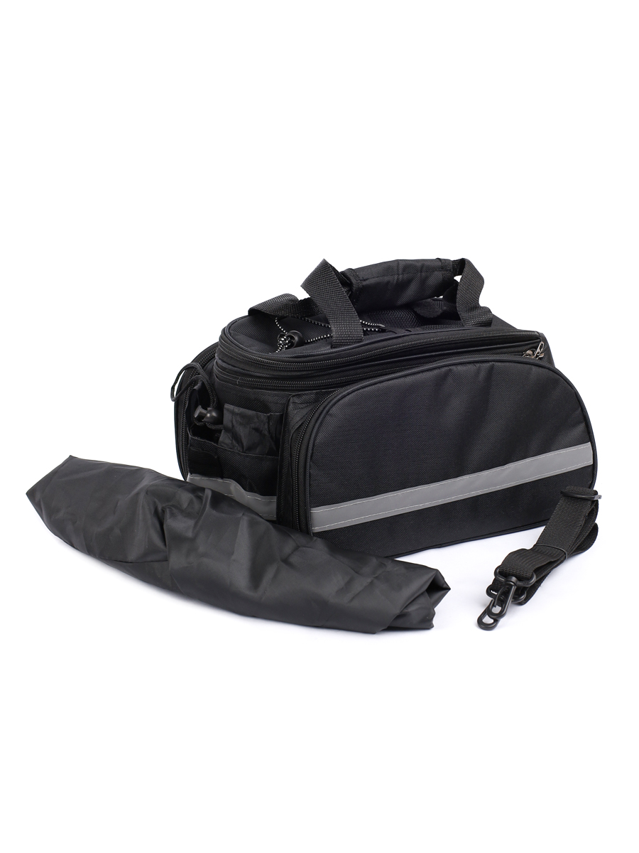 Сумка велосипедная на багажник COMIRON PATAGONIA, основные отсеки на молнии, крепление velcro,  Размер 17х28х32см /уп 30/