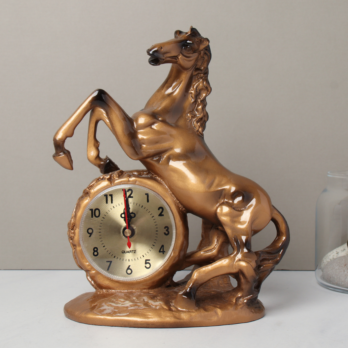 Часы статуэтка Лошадь 21 см / 2402 /уп 24/