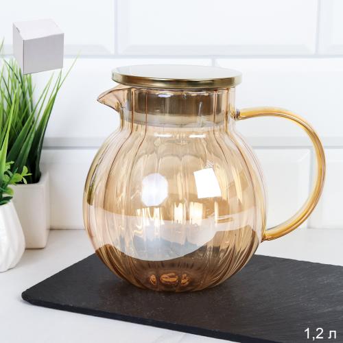 Кувшин 1200 мл / LCWJ7023 /уп 48/Металлическая крышка