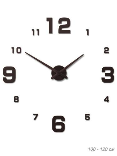 Часы аппликация 3D 100-120 см / AL005B/1 /уп 36/ черные