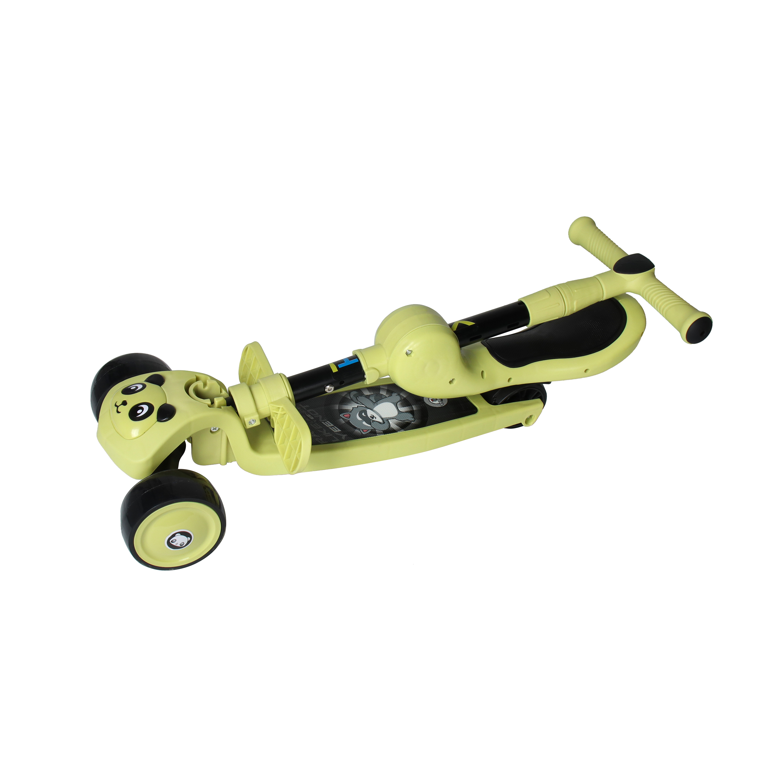 Самокат 3-х колесный COMIRON Yeenot Панда / E300/2 /уп 8/ зеленый