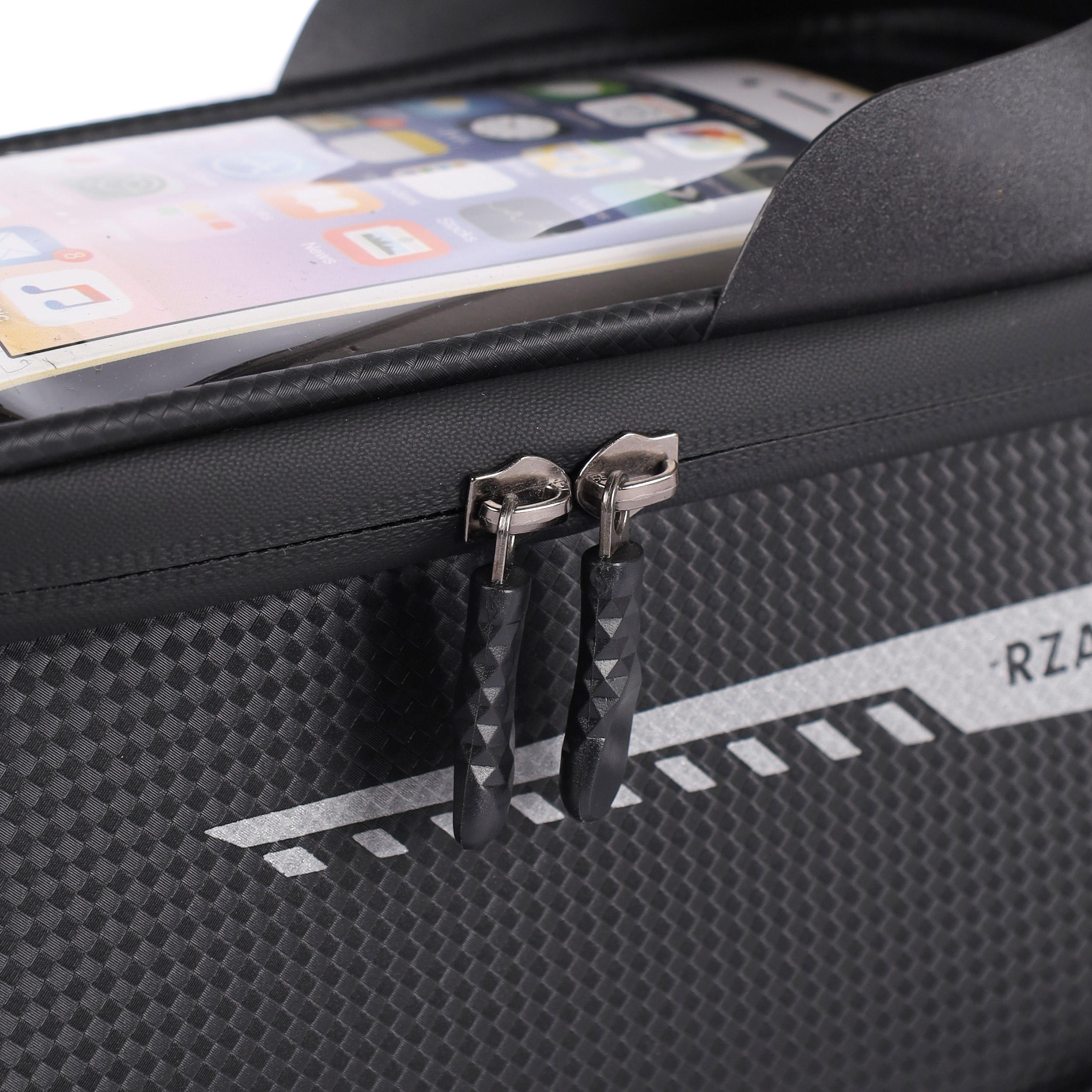 Сумка велосипедная на раму RZAHUAHU, с отделением для смартфона, основной отсек на молнии, водонепроницаемый. Размер 21*10*10см. /уп 50/