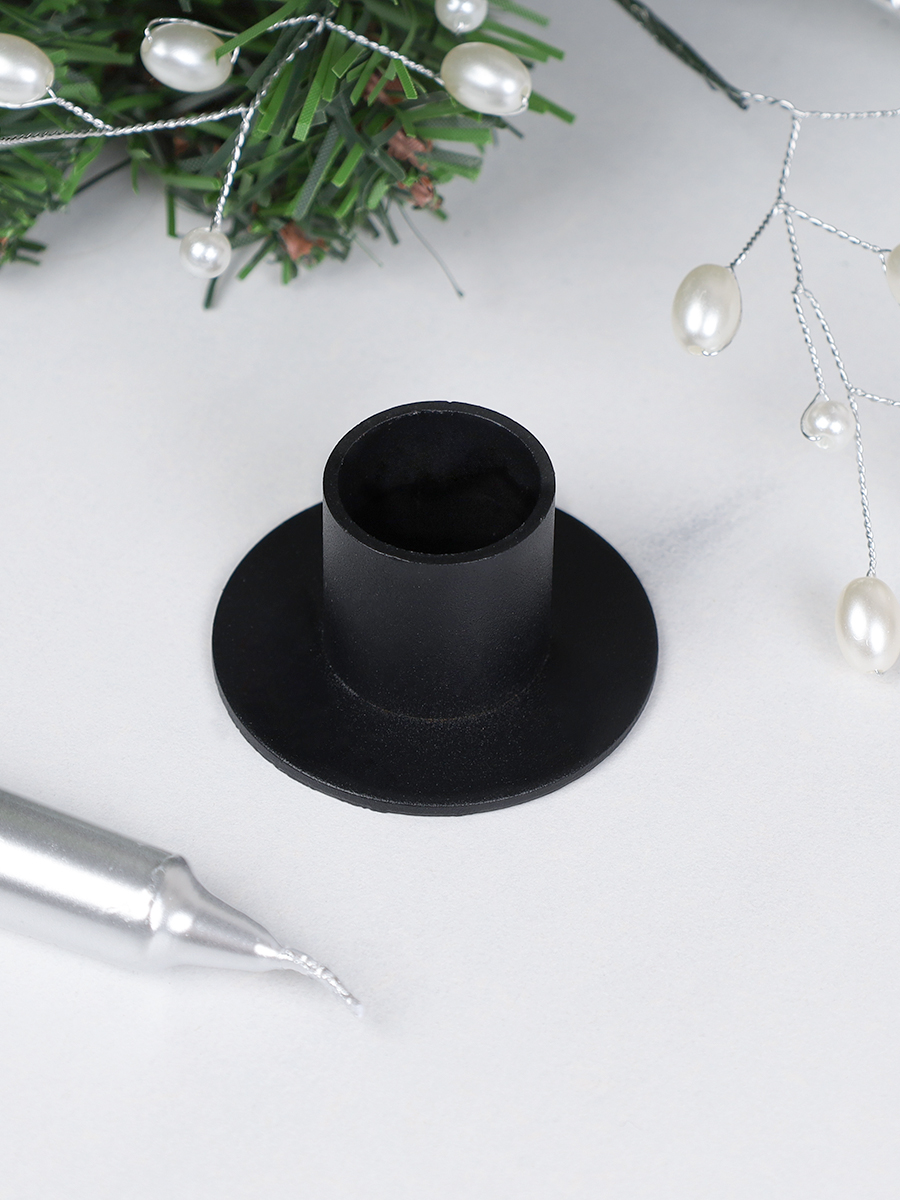 Подсвечник 3 см металл черный / HA-09 /уп 50/ 719149 ШТУЧНО     