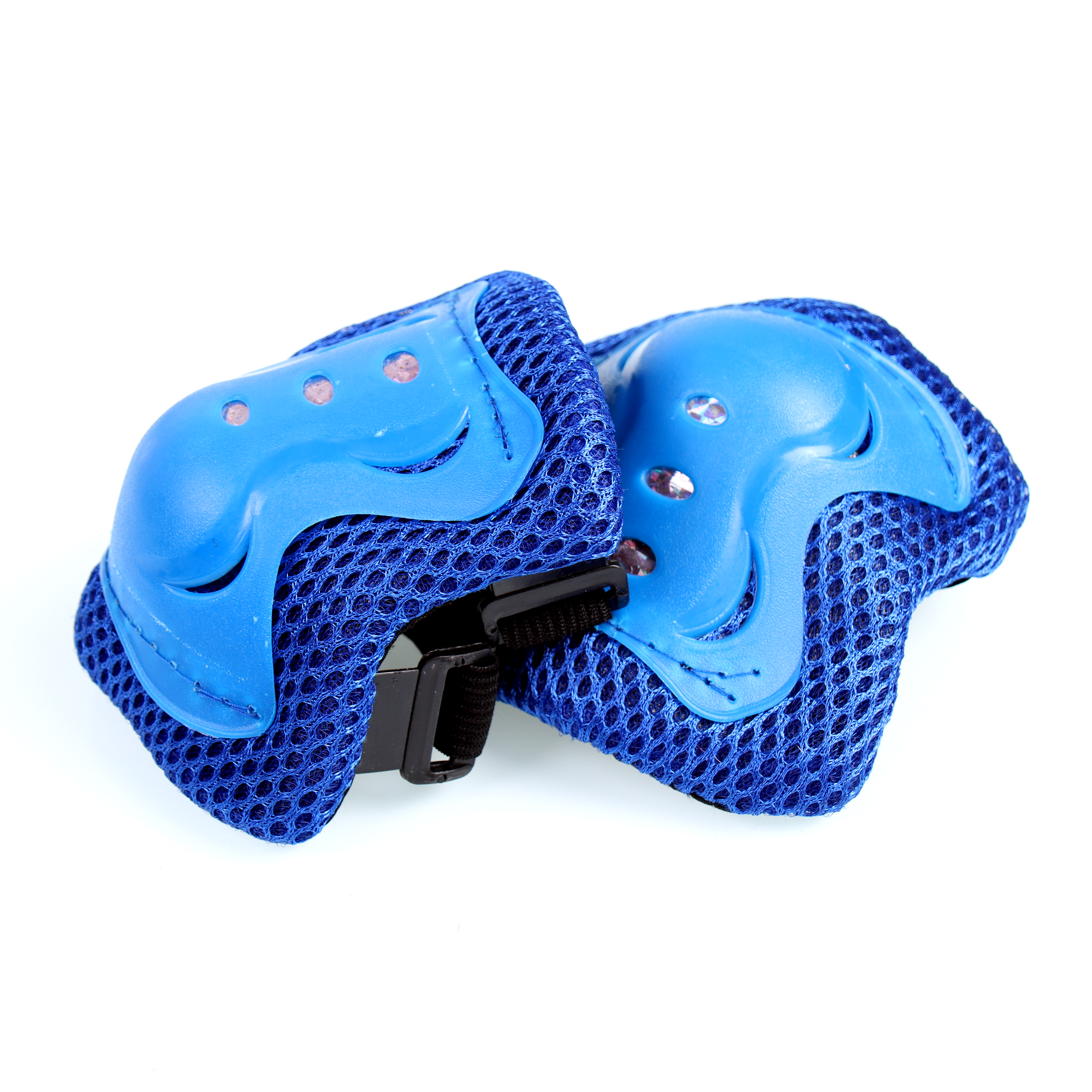 Защита для катания на роликах и велосипеде 6 предметов. 6-18лет / Yan-Fat-BL /уп 100/ синий