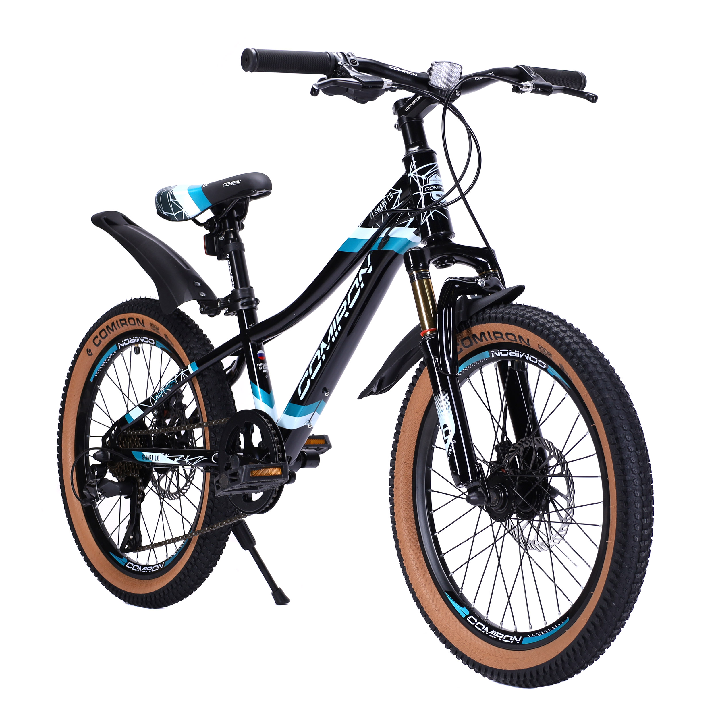 Велосипед 20" рама 10" 7sp COMIRON SMART PRO CSP210 C угольный голубой