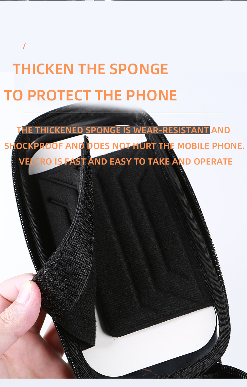 Сумка велосипедная на раму COMIRON "NARAMU" жёсткий EVA Hard Shell корпус водонепроницаемая отдел для смартфон с защитной блендой 23х14.5х8см  /уп 50/