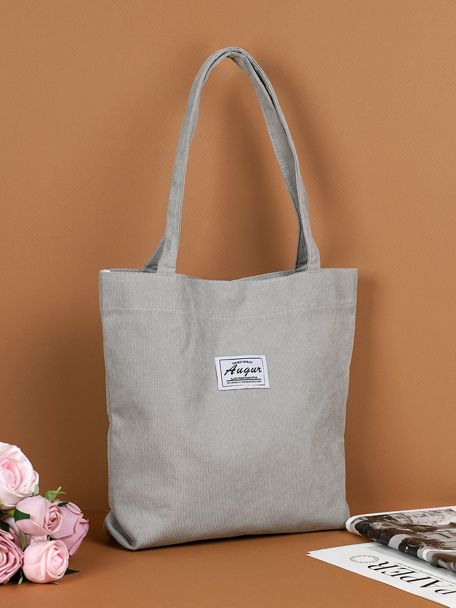 Сумка дамская шоппер 35х10х30 серый / MIR - 10 /уп 20/