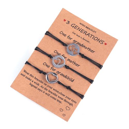 Браслет-оберег Сердце набор 3 штуки / ZJ7693 /уп 50/ микс