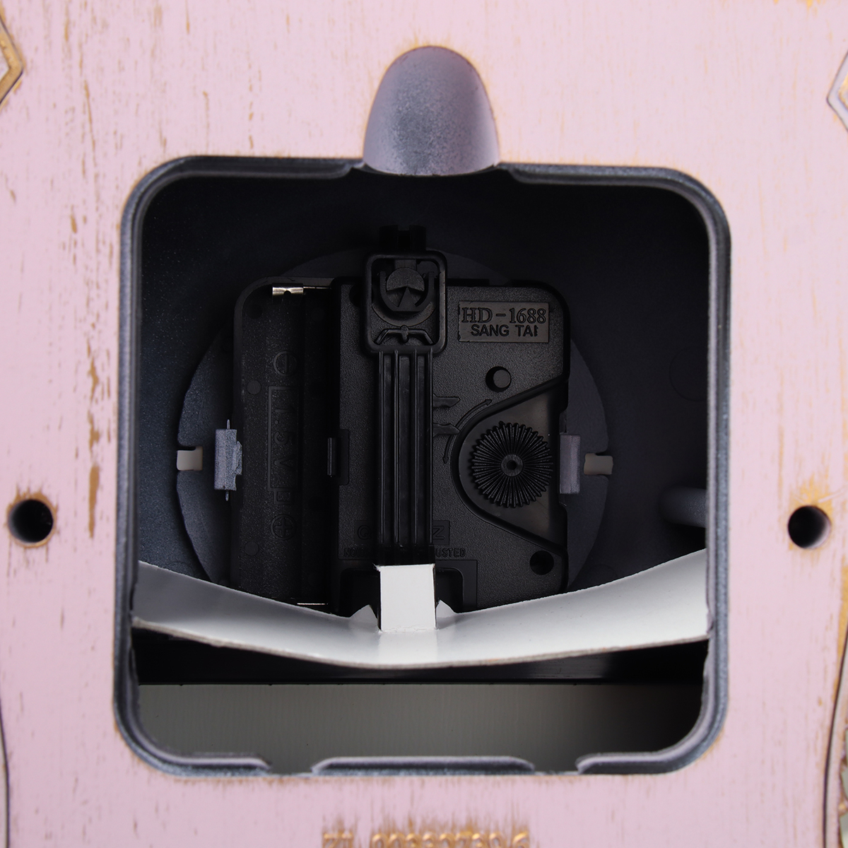 Часы настольные 28 см розовые / 63317H /уп 18/ музыкальные