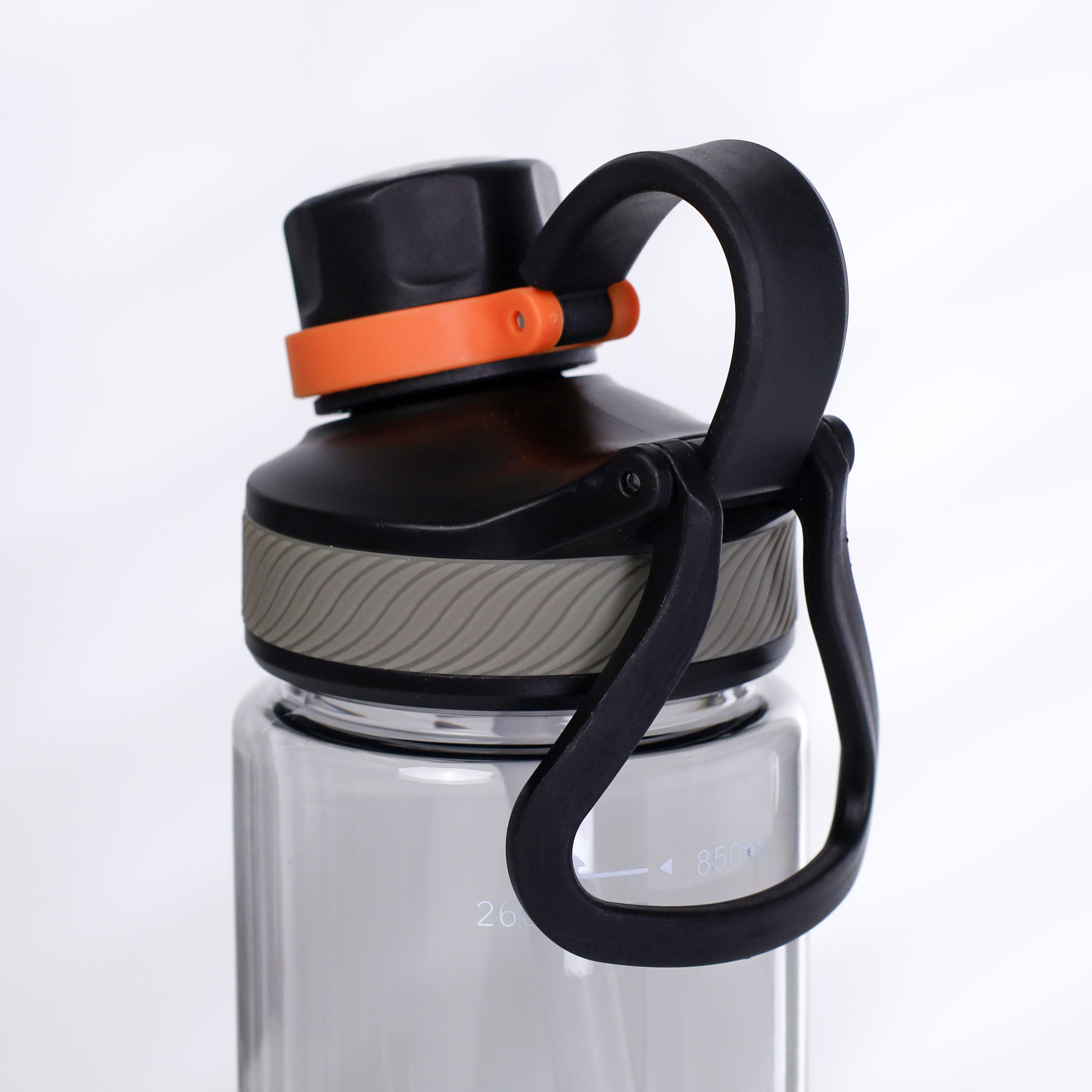 Бутылка для воды 850 ml Вуухууу-Woohooo / Пищевой PP / уп 80 / Черный / АКЦИЯ