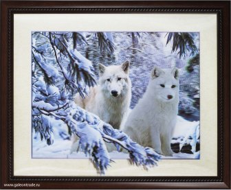 Картина 5D 40х50 040 Волки /10092-2/