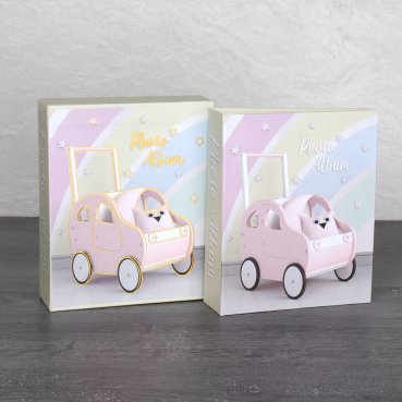 Фотоальбом 40 фото 10x15 Коляска сова / 9549 /уп 72/712479