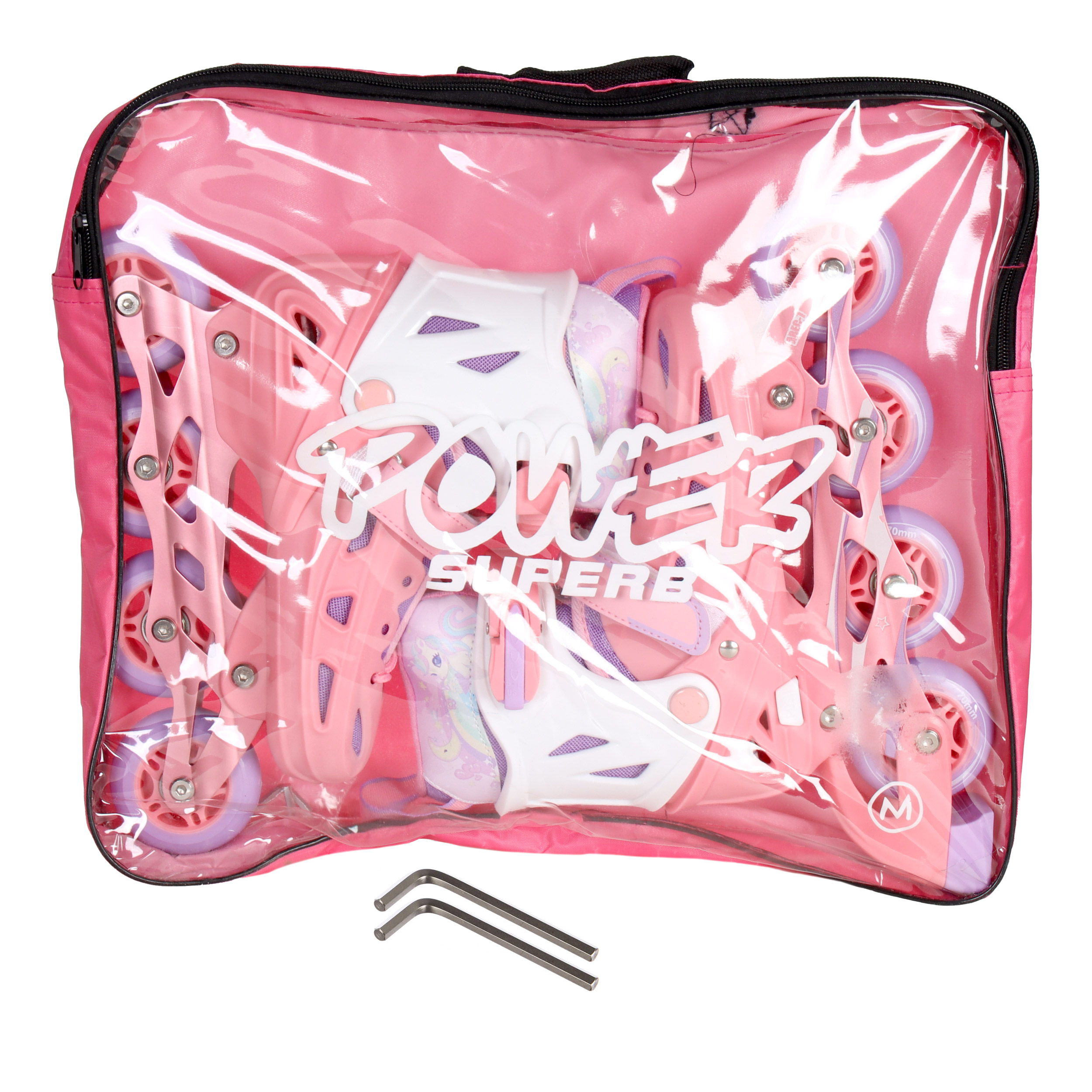 Роликовые коньки COMIRON / 199 М /уп 6/ (35-38) розовые