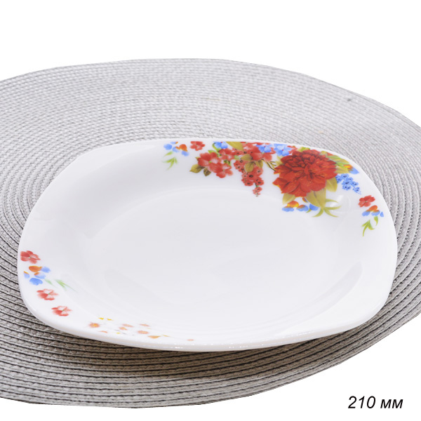 Тарелка квадратная 210 мм / 19PCS-SQ-YF-13015 /уп 2/ YF 