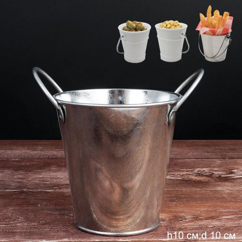 Ведерко сервировочное для подачи 10х10х7см/ DRT-14354 /уп 106/0,08