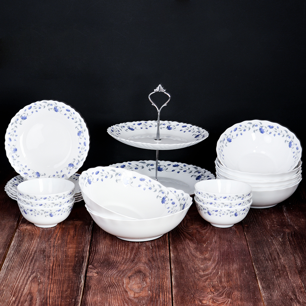 Набор столовый 21 предмет А / 21PCS-(14093) /уп 2/ Васильки 