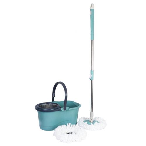 Ведро с отжимом и шваброй центрифуга нерж 45х20 см / EDX-456 /уп 25/ 2 насадки/без коробки