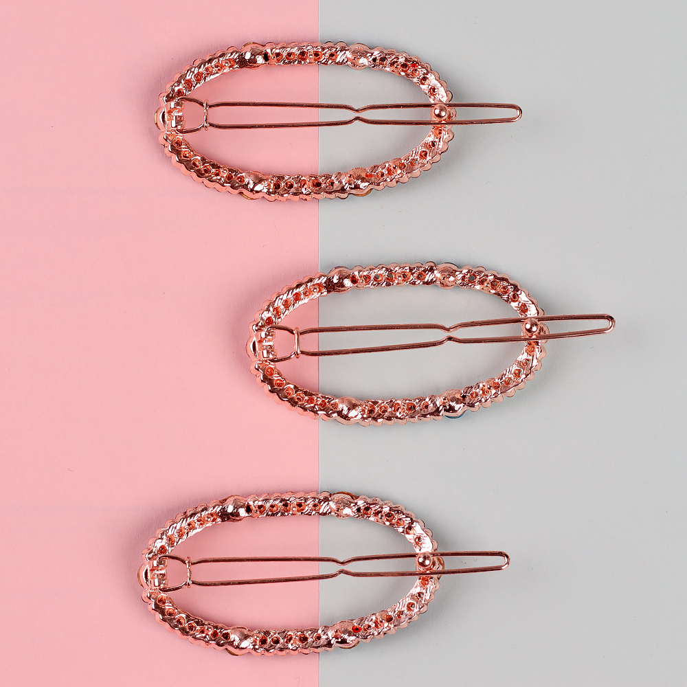 Заколка-зажим для волос 6 см / GTN-9 /уп 12/стразы