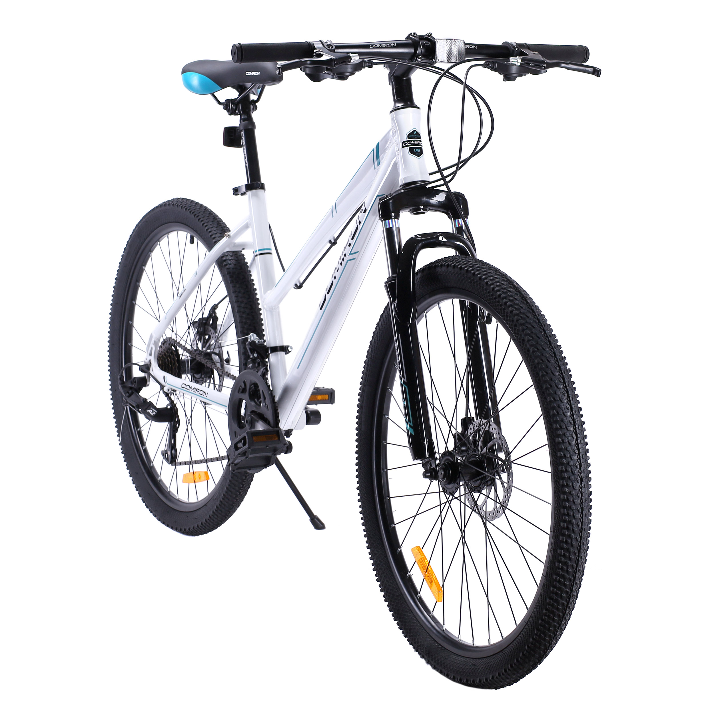 Велосипед 26" рама 17" 21sp GT510 W COMIRON SAKURA белый неон