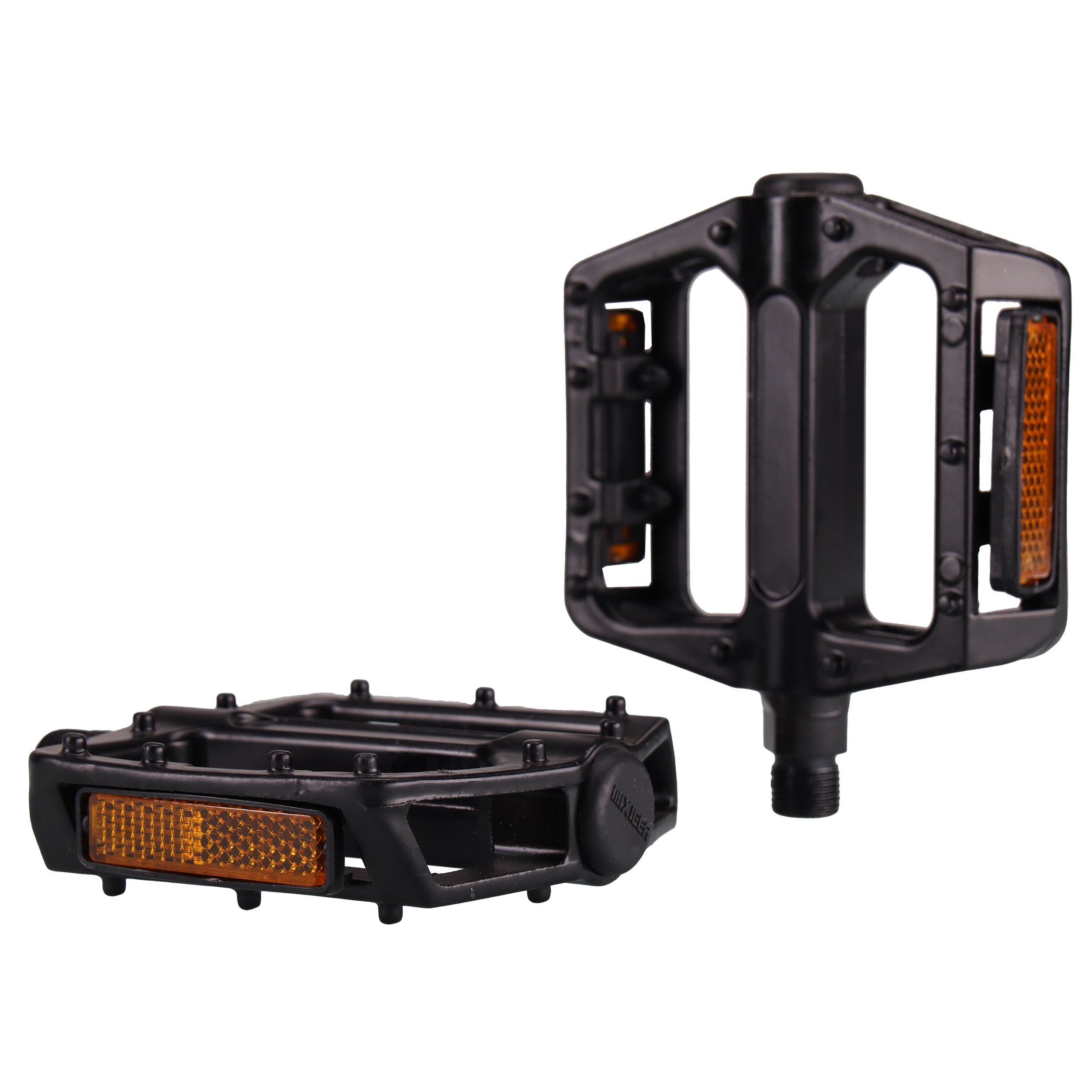 Педаль MTB MIXIEER MX-P806, 9/16 резьба, ALU корпус, сталь. подшипник, 111х102мм, с рефлектором, 2S ось, black, 1 пара /уп50/
