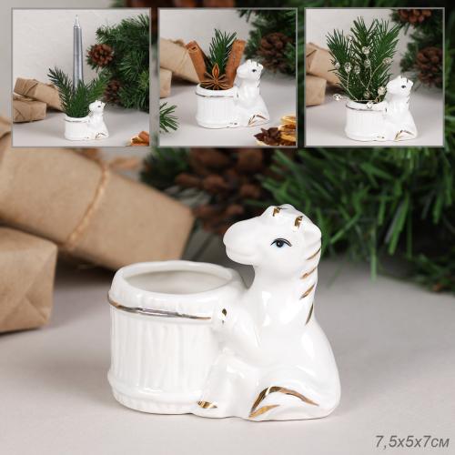 Статуэтка Лошадь 8 см / B5484 /уп 120/ Символ года 2026  костяной фарфор