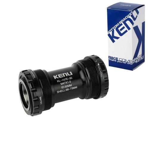 Каретка KENLI 68мм/73мм. Под ось 30мм. с промышленными подшипниками. Алюминий. /KL-147E-30/ уп50/