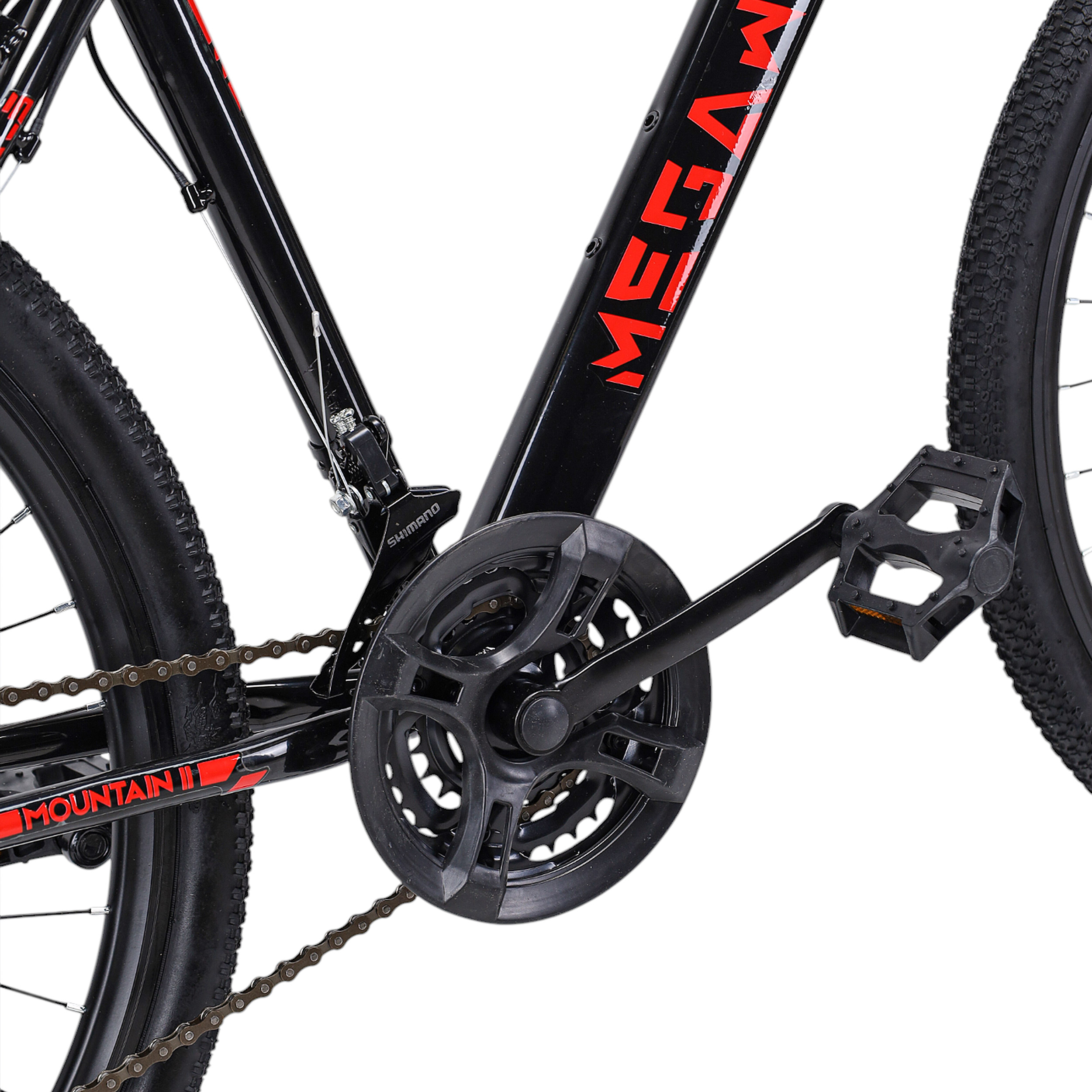 Велосипед 26" рама 17" 21sp MEGAWHEELS MOUNTAIN II чёрный-красный